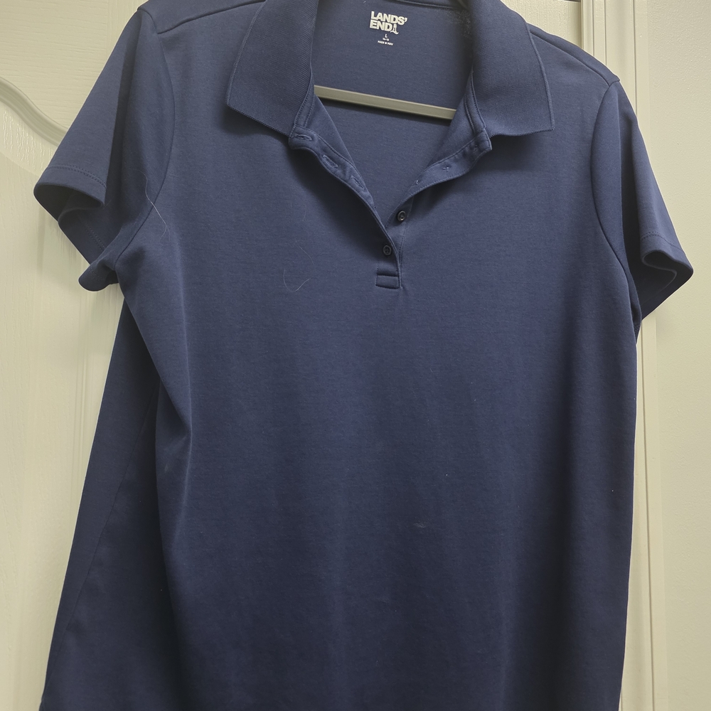 Lands' End Women's Navy Polo Shirt